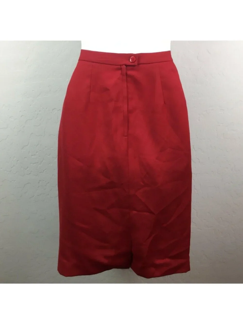 Jones New York Womens Red Suit Skirt Jacket Coat Set Office Wear 8 10